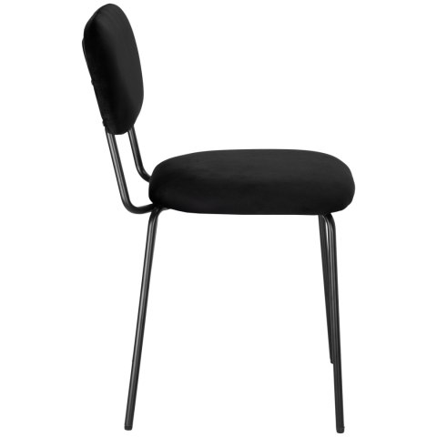Krzesło LOUIS Black Czarne Velvet