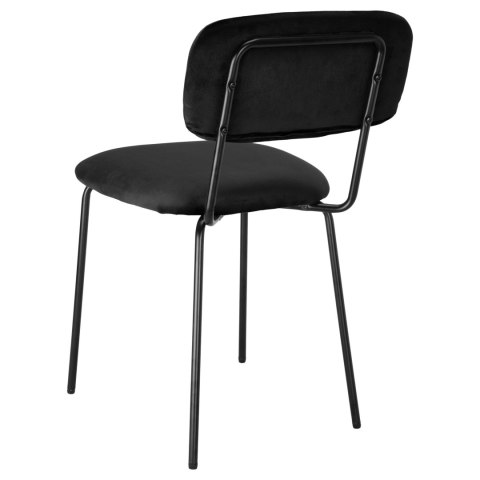 Krzesło LOUIS Black Czarne Velvet