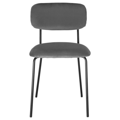 Krzesło LOUIS Black Grafitowe Velvet