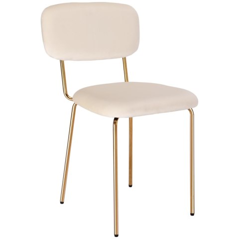 Krzesło LOUIS Gold Beżowe Velvet