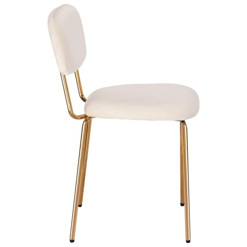 Krzesło LOUIS Gold Beżowe Velvet