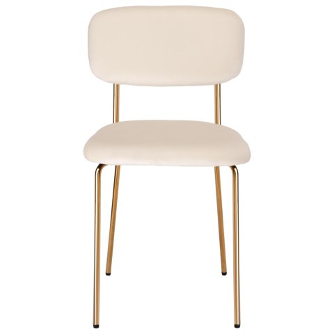 Krzesło LOUIS Gold Beżowe Velvet