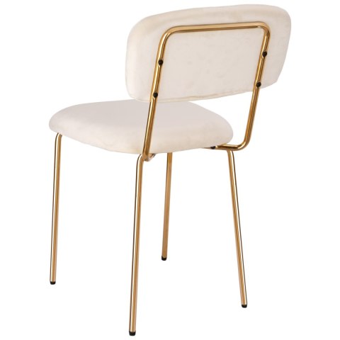 Krzesło LOUIS Gold Beżowe Velvet