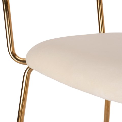 Krzesło LOUIS Gold Beżowe Velvet