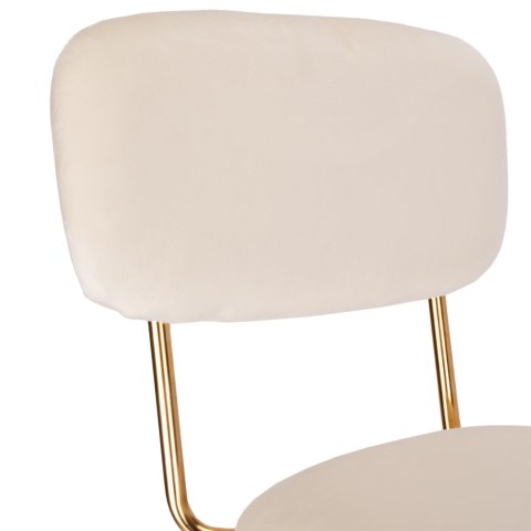 Krzesło LOUIS Gold Beżowe Velvet