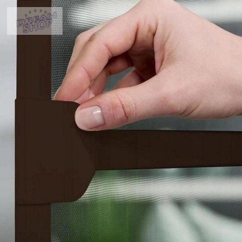 MOSKITIERA DRZWI ALU 100X215 BRĄZ BASIC