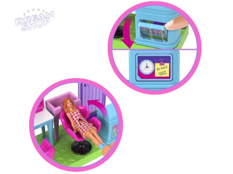 Mattel Mini Barbie Land Lalka fryzjerka + ruchomy salon fryzjerski ZA6041 D