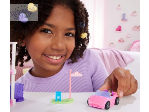 Mattel Mini Barbie Land Lalka kierowca pojazdu + autko kabriolet ZA6038 F