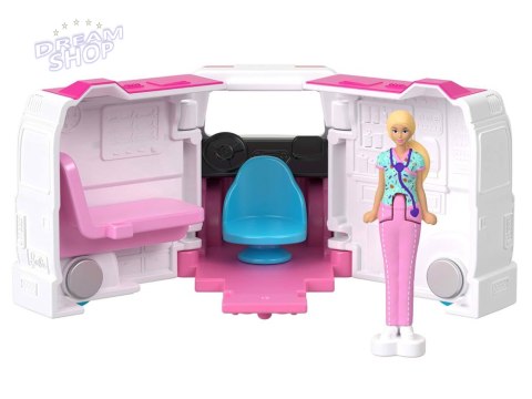 Mattel Mini Barbie Land Lalka lekarka + autko karetka pogotowia ZA6038 D
