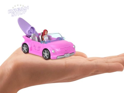 Mattel Mini Barbie Land Lalka surferka z deską + autko kabriolet ZA6038 E