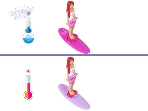 Mattel Mini Barbie Land Lalka surferka z deską + autko kabriolet ZA6038 E