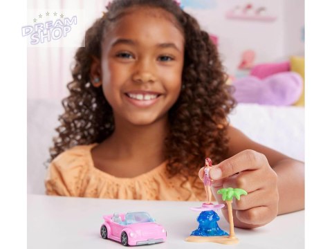 Mattel Mini Barbie Land Lalka surferka z deską + autko kabriolet ZA6038 E