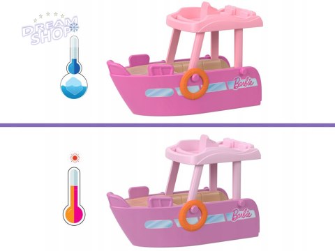 Mattel Mini Barbie Land Lalka wakacyjna + jacht ze zjeżdżalnią ZA6038 B