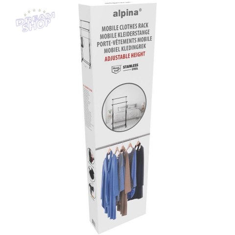SZAFA GARDEROBA WIESZAK 75x42x93-158CM ALPINA SZAFA GARDEROBA WIESZAK 75x42x93-158CM ALPINA