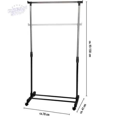 SZAFA GARDEROBA WIESZAK 78x41x93-158CM ALPINA SZAFA GARDEROBA WIESZAK 78x41x93-158CM ALPINA