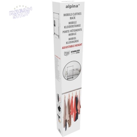 SZAFA GARDEROBA WIESZAK 78x41x93-158CM ALPINA SZAFA GARDEROBA WIESZAK 78x41x93-158CM ALPINA