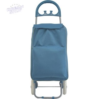 WÓZEK TORBA NA KÓLKACH NA ZAKUPY ZE STELAŻEM 40L BLUE