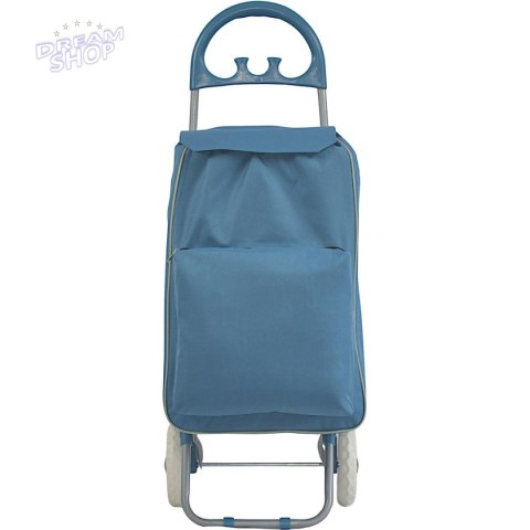 WÓZEK TORBA NA KÓLKACH NA ZAKUPY ZE STELAŻEM 40L BLUE