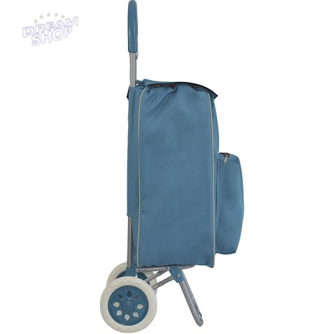 WÓZEK TORBA NA KÓLKACH NA ZAKUPY ZE STELAŻEM 40L BLUE