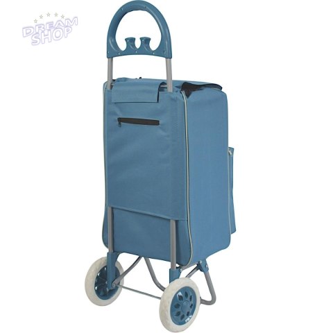WÓZEK TORBA NA KÓLKACH NA ZAKUPY ZE STELAŻEM 40L BLUE