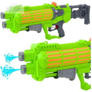 Duży Pistolet Na Wodę Pompowany Mechanicznie Podwójna Dysza Zielony 1250ml