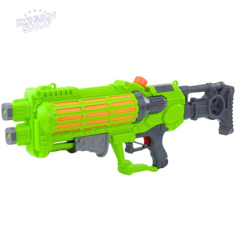 Duży Pistolet Na Wodę Pompowany Mechanicznie Podwójna Dysza Zielony 1250ml Duży Pistolet Na Wodę Pompowany Mechanicznie Podwójna Dysza Zielony 1250ml
