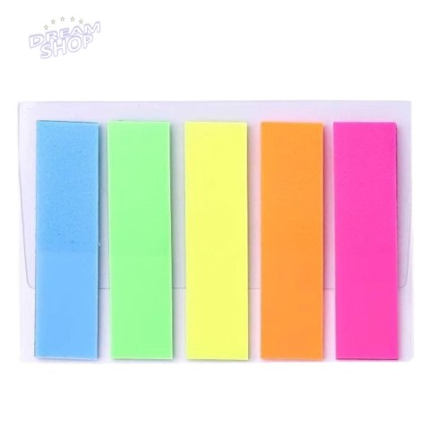 Karteczki Indeksujące Samoprzylepne Prostokątne Kolorowe 45x12mm