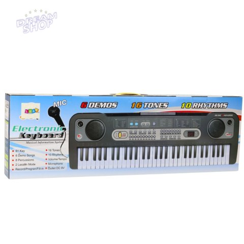 Keyboard Elektryczny Mikrofon Stojak Na Nuty Nagrywanie Odtwarzanie