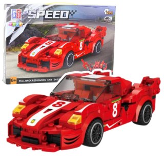 Klocki Konstrukcyjne Auto Robot 2w1 Czerwony Napęd 341 el.