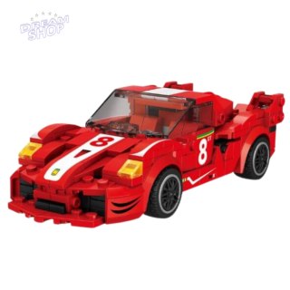 Klocki Konstrukcyjne Auto Robot 2w1 Czerwony Napęd 341 el.