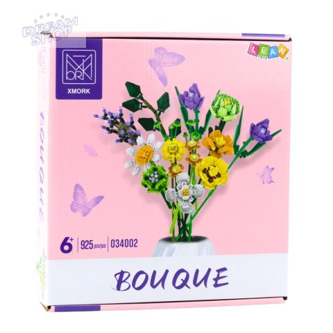 Klocki Konstrukcyjne Dekoracyjny Bukiet Kwiaty Kolorowe 925 el.