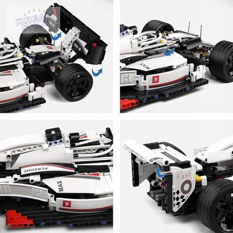 Klocki Konstrukcyjne Samochód Wyścigowy F1 Biało-Czerwony 1235 el. Klocki Konstrukcyjne Samochód Wyścigowy F1 Biało-Czerwony 1235 el.
