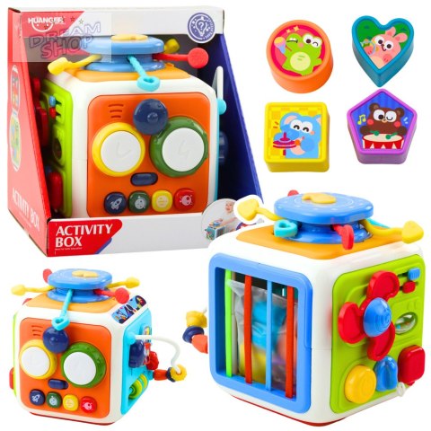 Kostka Interaktywna Sorter Edukacyjna Sensoryczna Dźwięki Kolorowa