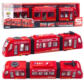 Metro Miejskie Tramwaj Otwierane Drzwi Światła Dźwięki Czerwone 1:16