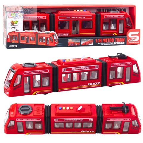 Metro Miejskie Tramwaj Otwierane Drzwi Światła Dźwięki Czerwone 1:16