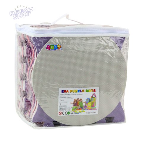 Miękkie Puzzle Mata Edukacyjna Kojec Pianka EVA Różowe Fioletowe 25szt Miękkie Puzzle Mata Edukacyjna Kojec Pianka EVA Różowe Fioletowe 25szt
