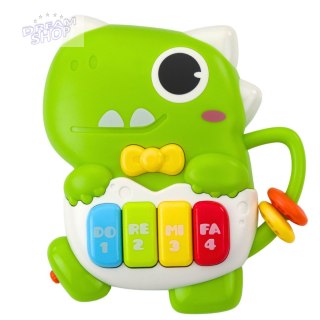 Mini Pianinko Dla Malucha Dinozaur Zielony Światła Dźwięki