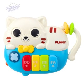 Mini Pianinko Dla Malucha Kotek Niebieski Światła Dźwięki