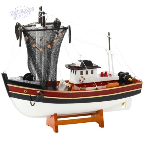 Model Kolekcjonerski Dekoracyjny Statek Kuter Rybacki Sieć Połowowa 38x31cm Model Kolekcjonerski Dekoracyjny Statek Kuter Rybacki Sieć Połowowa 38x31cm