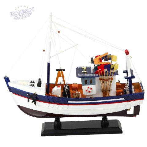 Model Kolekcjonerski Dekoracyjny Statek Kuter Rybacki Wyposażony 37x34cm Model Kolekcjonerski Dekoracyjny Statek Kuter Rybacki Wyposażony 37x34cm