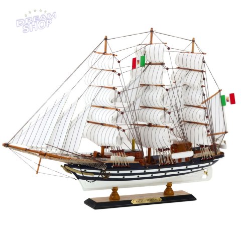 Model Kolekcjonerski Dekoracyjny Statek Żaglowiec Amerigo Vespucci 64x46cm