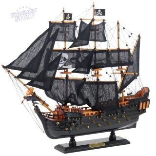 Model Kolekcjonerski Dekoracyjny Statek Żaglowiec Czarna Perła 49x43cm