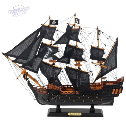 Model Kolekcjonerski Dekoracyjny Statek Żaglowiec Czarna Perła 49x43cm Model Kolekcjonerski Dekoracyjny Statek Żaglowiec Czarna Perła 49x43cm
