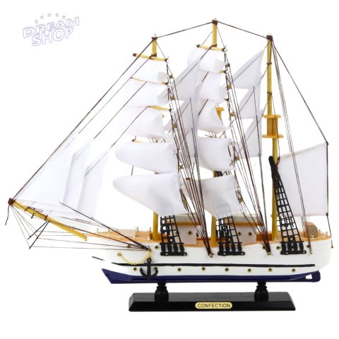 Model Kolekcjonerski Dekoracyjny Statek Żaglowiec Fregata Biały 49x43cm Model Kolekcjonerski Dekoracyjny Statek Żaglowiec Fregata Biały 49x43cm