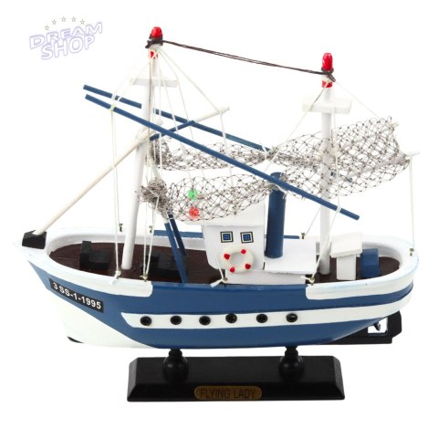 Model Kolekcjonerski Statek Kuter Rybacki Flying Lady Niebieski 24x23cm Model Kolekcjonerski Statek Kuter Rybacki Flying Lady Niebieski 24x23cm