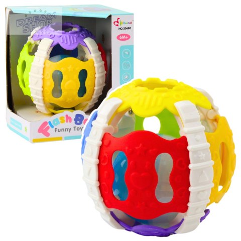 Piłeczka Sensoryczna Dla Niemowląt Gumowa Światła Dźwięki Kolorowa