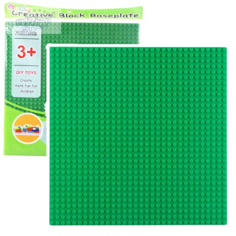Płyta Plansza Konstrukcyjna Do Klocków Budowania Jasnozielona 25,5x25,5 cm