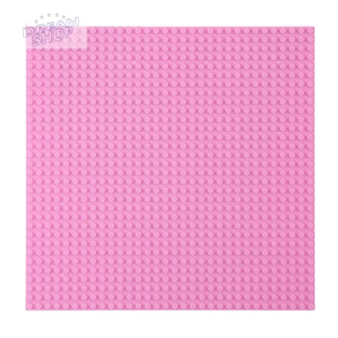 Płyta Plansza Konstrukcyjna Do Klocków Budowania Różowa 25,5x25,5 cm