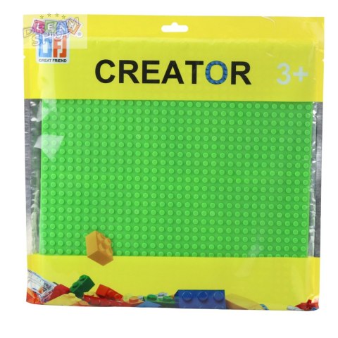 Płyta Plansza Konstrukcyjna Do Klocków Budowania Zielona 25,5x25,5 cm