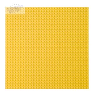 Płyta Plansza Konstrukcyjna Do Klocków Budowania Żółta 25,5x25,5 cm